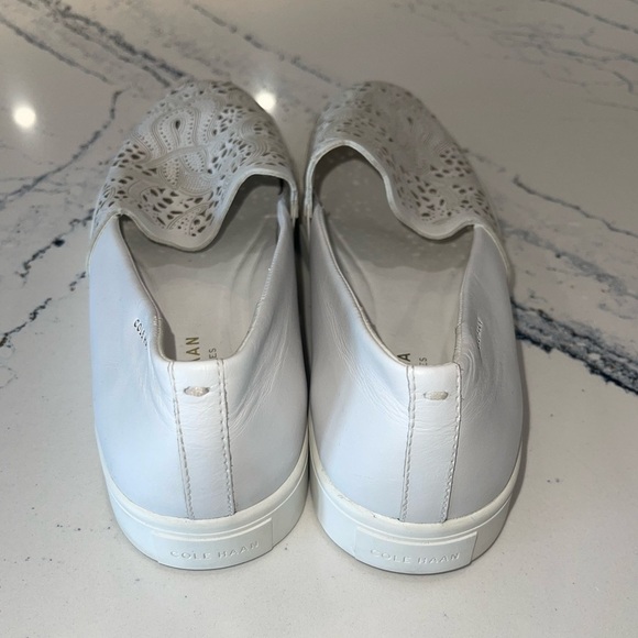 Cole Haan GrandPro GRAND.OS Spectator Laser Cut White Leather Sneakers Sz 11B - Picture 11 of 12
